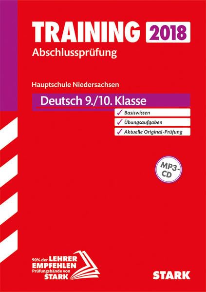 STARK Training Abschlussprüfung Hauptschule - Deutsch 9./10. Klasse - Niedersachsen: Basiswissen. Übungsaufgaben. Aktuelle Original-Prüfung Study Guides