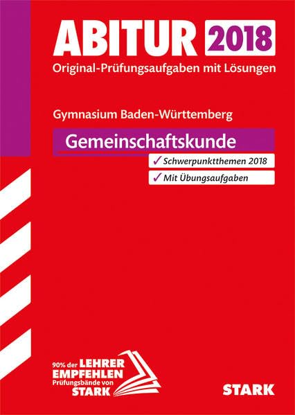 Abiturprüfung Baden-Württemberg 2018 - Gemeinschaftskunde Study Guides