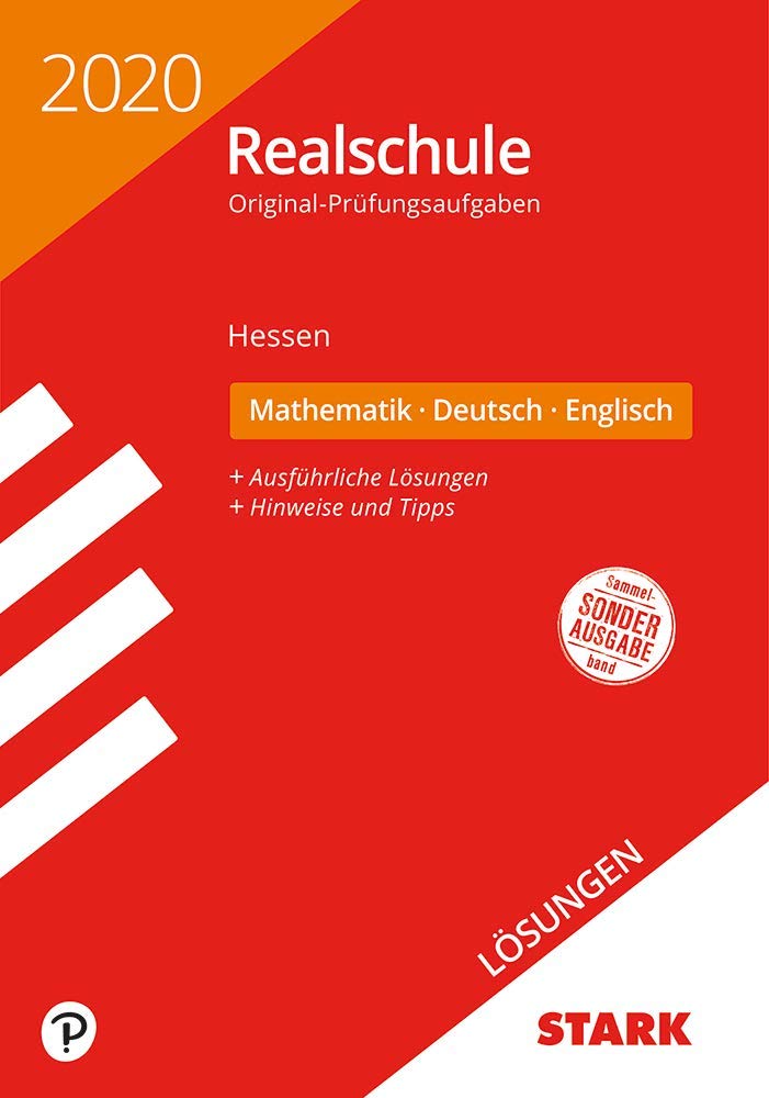 Lösungen zu Original-Prüfungen Realschule 2020 - Mathematik, Deutsch, Englisch - Hessen book