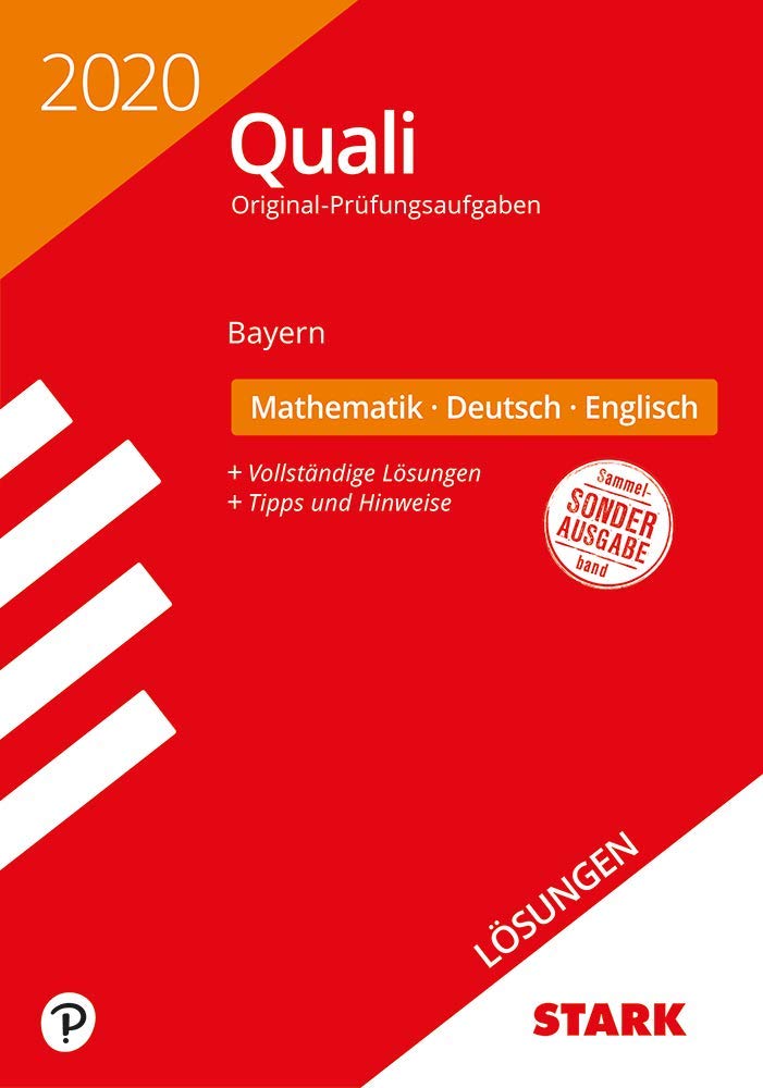 STARK Lösungen zu Original-Prüfungen Quali Mittelschule 2020 - Mathematik, Deutsch, Englisch 9. Klasse - Bayern Poetry