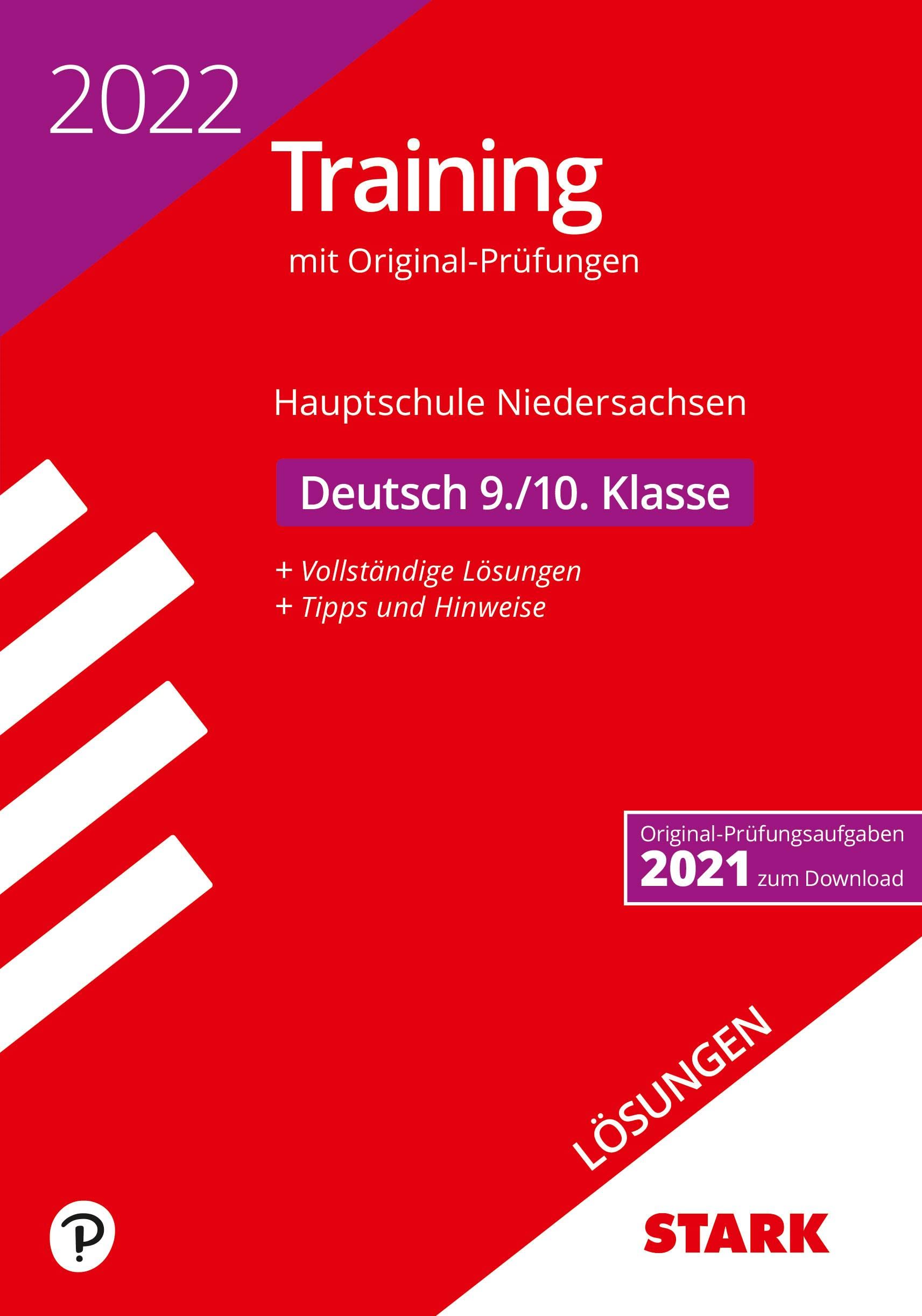 STARK Lösungen zu Original-Prüfungen und Training Hauptschule 2022 - Deutsch 9./10. Klasse - Niedersachsen book