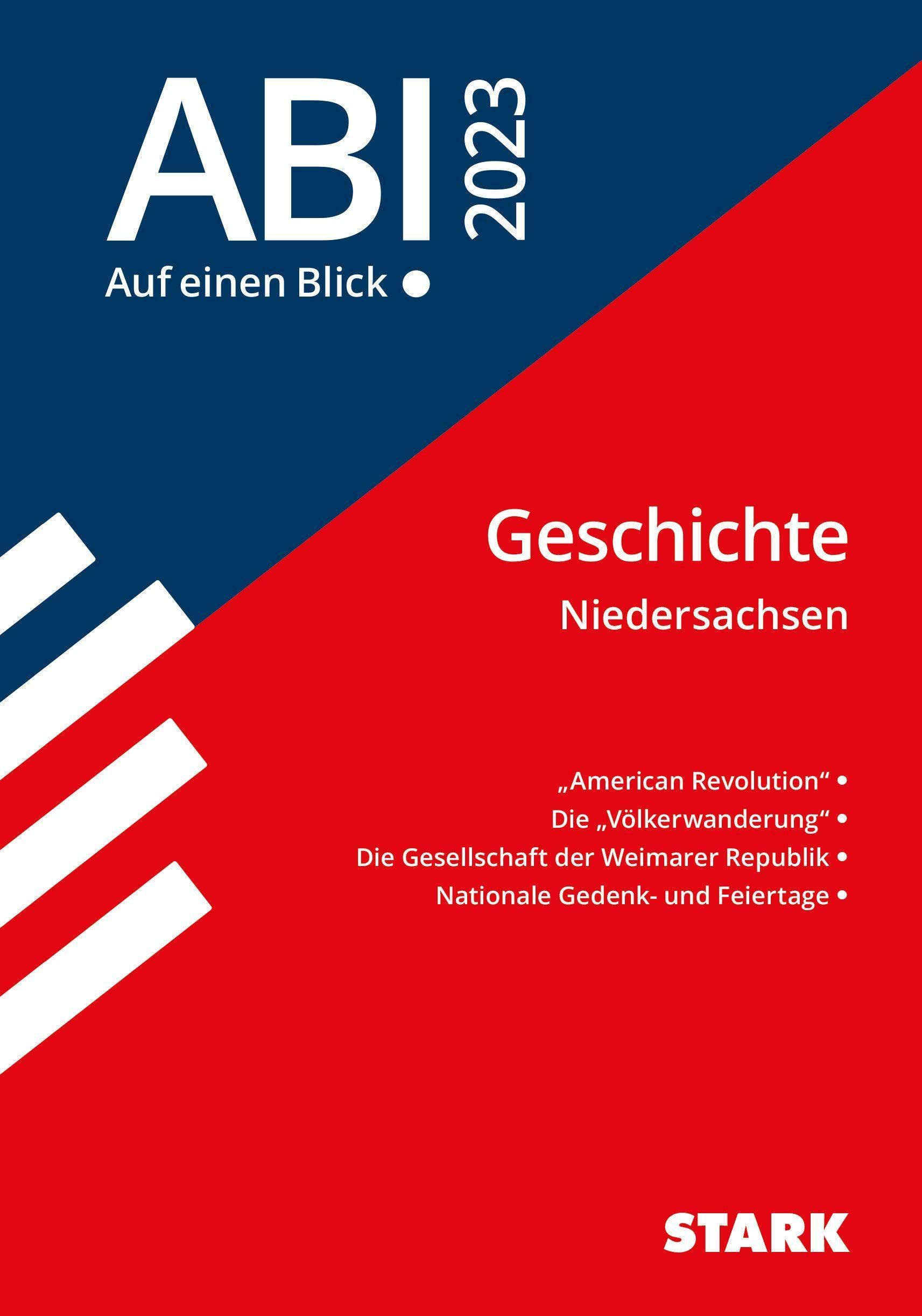 STARK Abi - auf einen Blick! Geschichte Niedersachsen 2023 General education