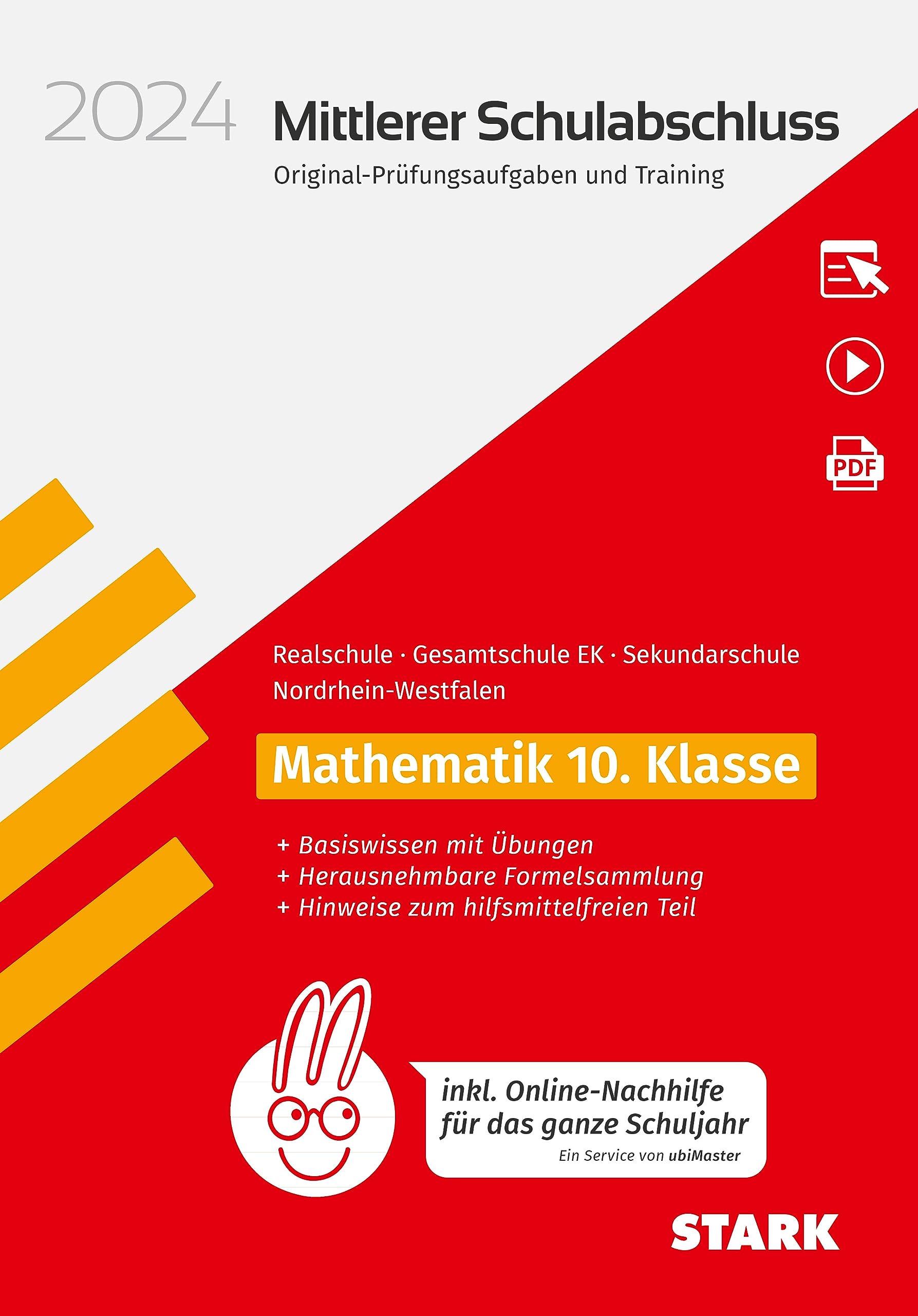 STARK Original-Prüfungen und Training - Mittlerer Schulabschluss 2024 - Mathematik - Realschule/Gesamtschule EK/ Sekundarschule - NRW - inkl. Online-Nachhilfe (Abschlussprüfungen) Study Guides