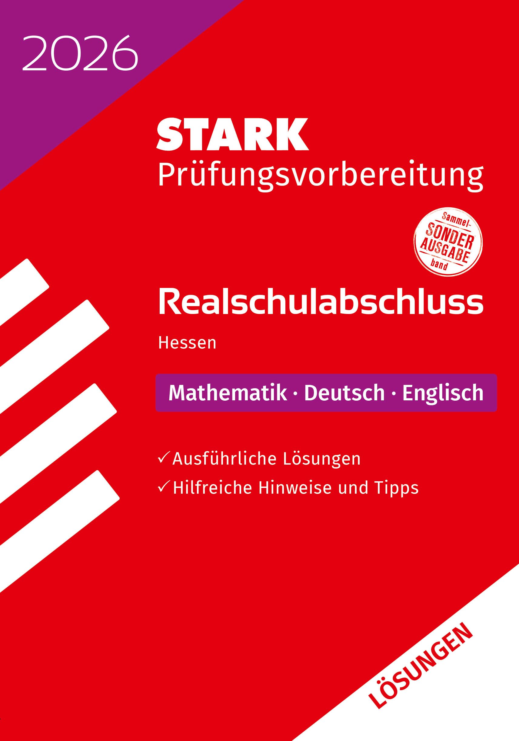STARK Lösungen zu Mathematik, Deutsch, Englisch - Realschulabschluss 2026 Hessen - Prüfungsvorbereitung Drama