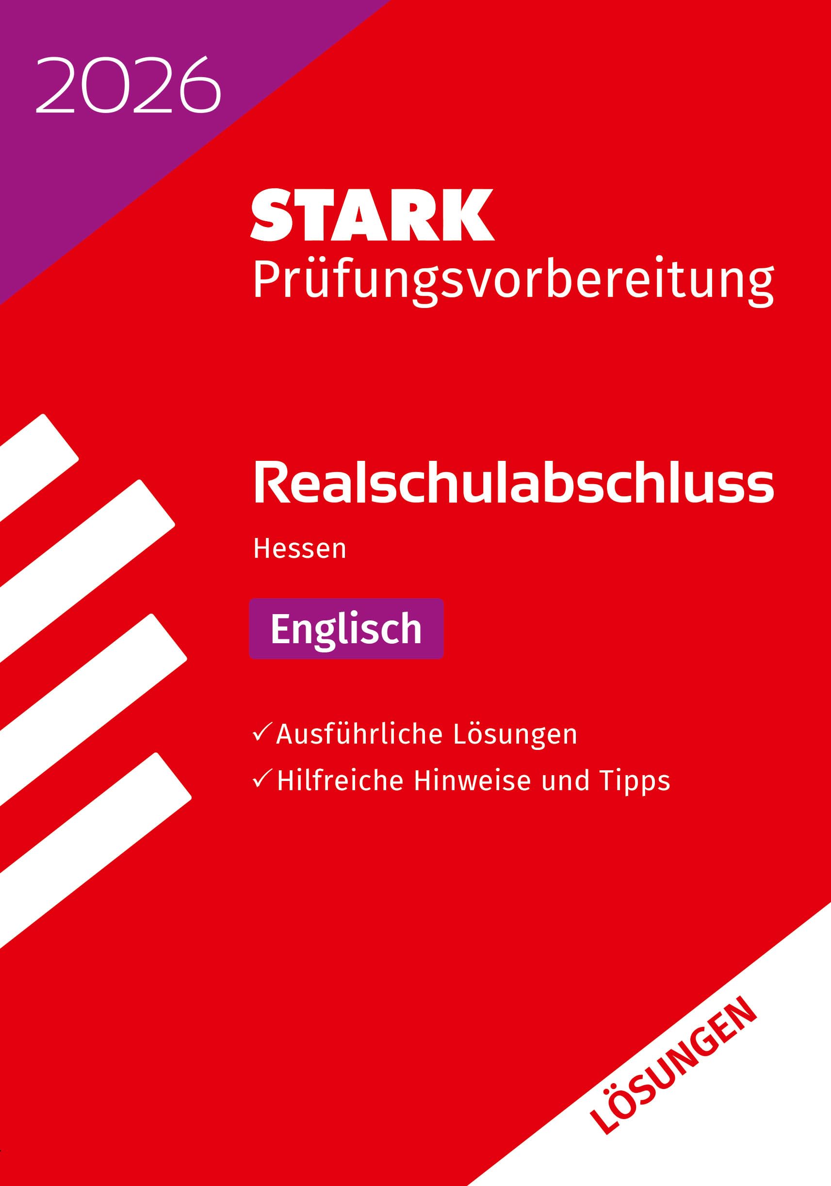 STARK Lösungen zu Englisch - Realschulabschluss 2026 Hessen - Prüfungsvorbereitung Foreign Languages ​​& Dictionaries