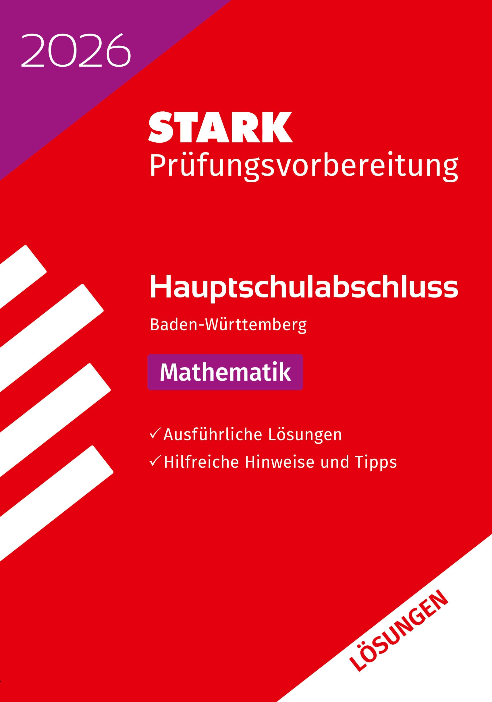 STARK Lösungen zu Mathematik - Hauptschulabschluss 2026 BW - Prüfungsvorbereitung Study Guides
