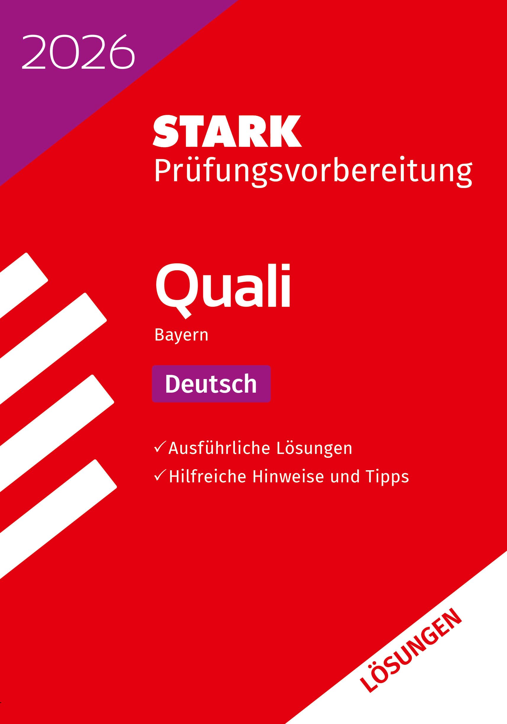 STARK Lösungen zu Deutsch 9. Klasse - Quali Mittelschule 2026 Bayern - Prüfungsvorbereitung Social Sciences