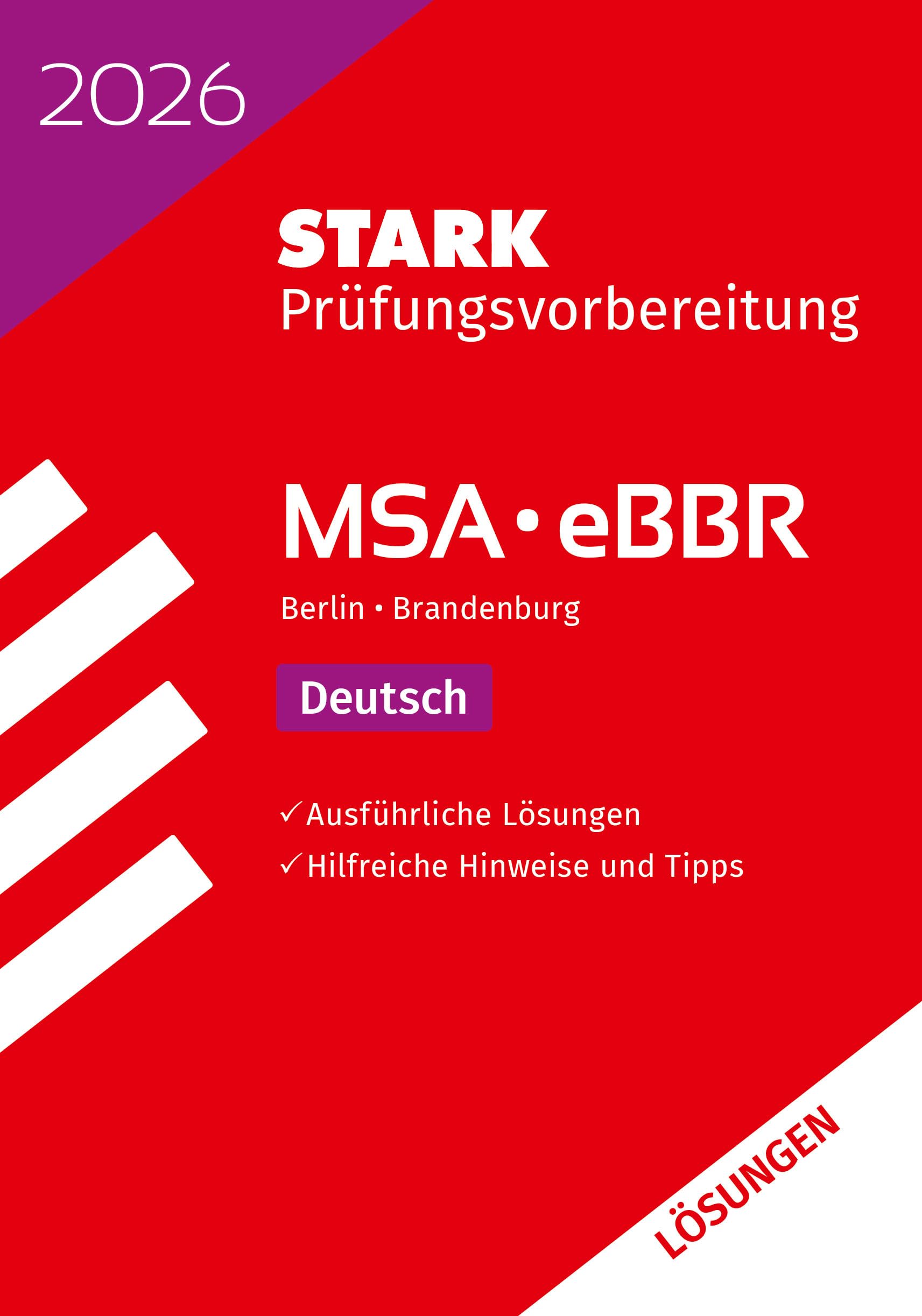 STARK Lösungen zu Deutsch - MSA/eBBR 2026 Berlin/Brandenburg - Prüfungsvorbereitung Social Sciences