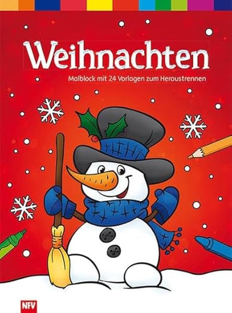 Weihnachten: Malblock mit 24 Vorlagen zum Heraustrennen Non-fiction