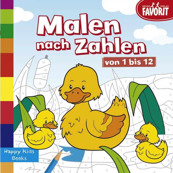 Malen nach Zahlen von 1 bis 12 – rot: Happy Kids Books Children's books