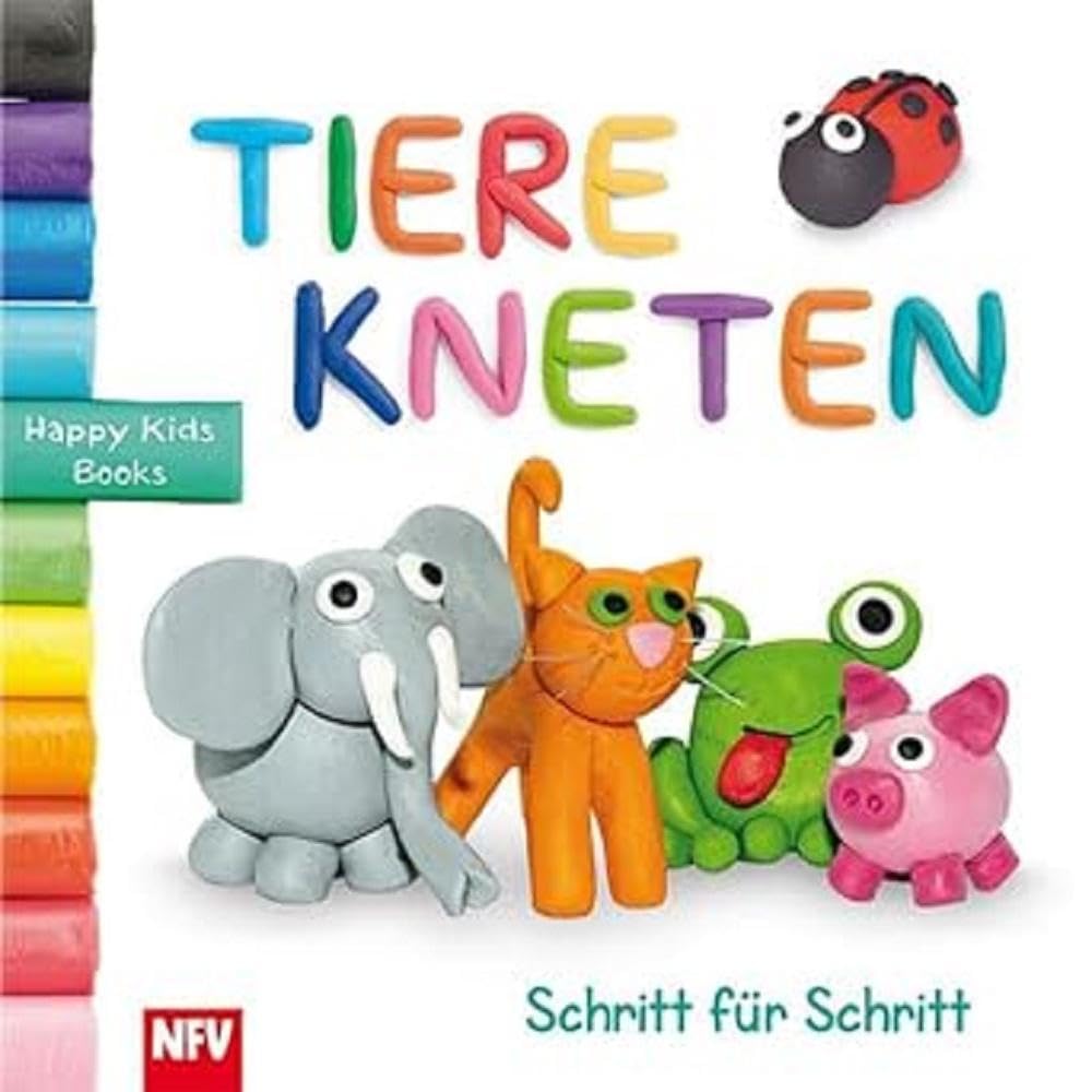 Tiere kneten Schritt-für-Schritt: Happy Kids Books Children's books