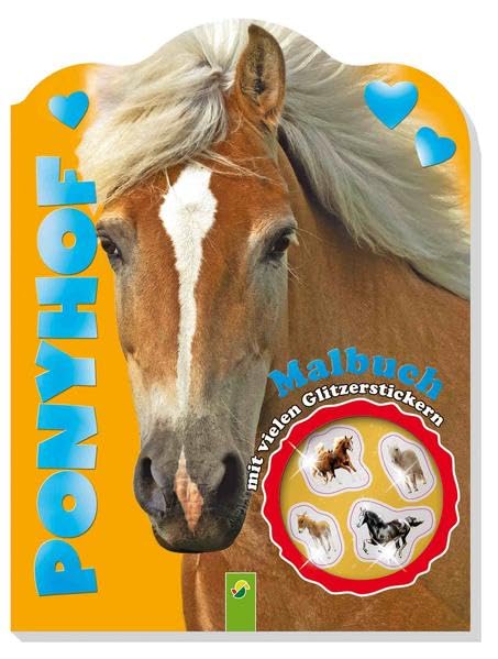 Glitzersticker-Malbuch Ponyhof: Malbuch mit vielen Glitzerstickern Pets