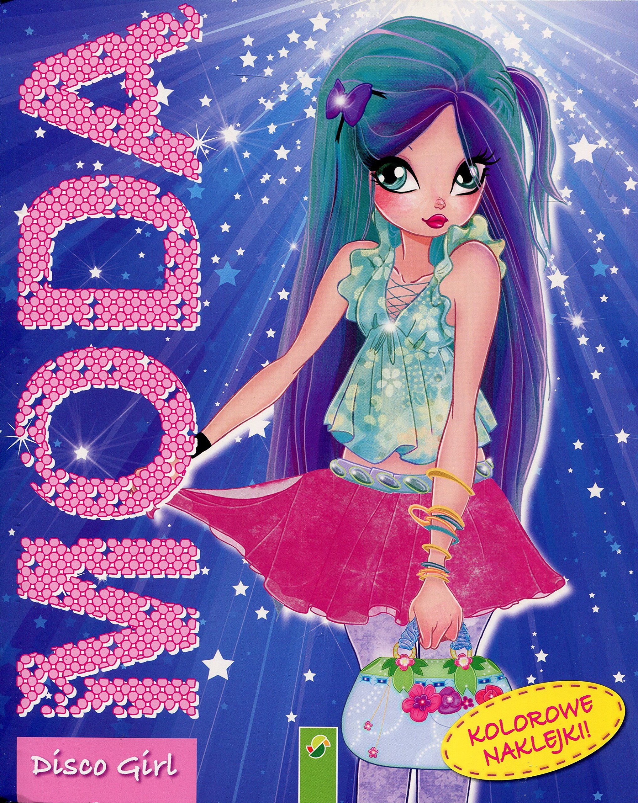 Moda Disco Girl: Kolorowe naklejki Books