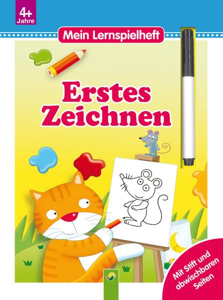 Erstes Zeichnen - Mein Lernspielheft: Mit Stift und abwischbaren Seiten Hobbies & Crafts