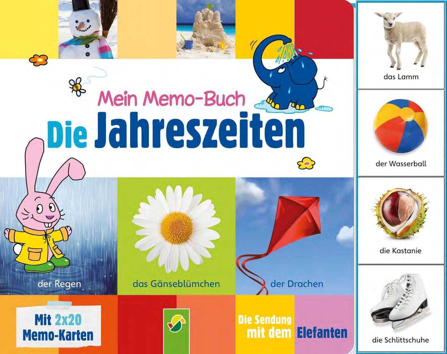 Mein Memo-Buch Die Jahreszeiten (Die Sendung mit dem Elefanten): Mit 2 x 20 Memo-Karten! Non-fiction