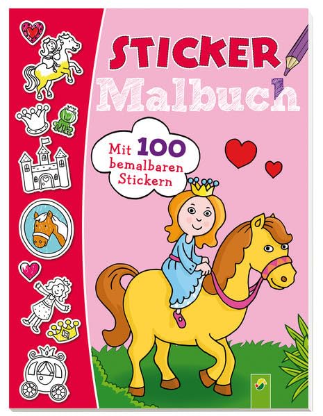 Stickermalbuch Prinzessinnen und Pferde: Mit 100 bemalbaren Stickern Non-fiction