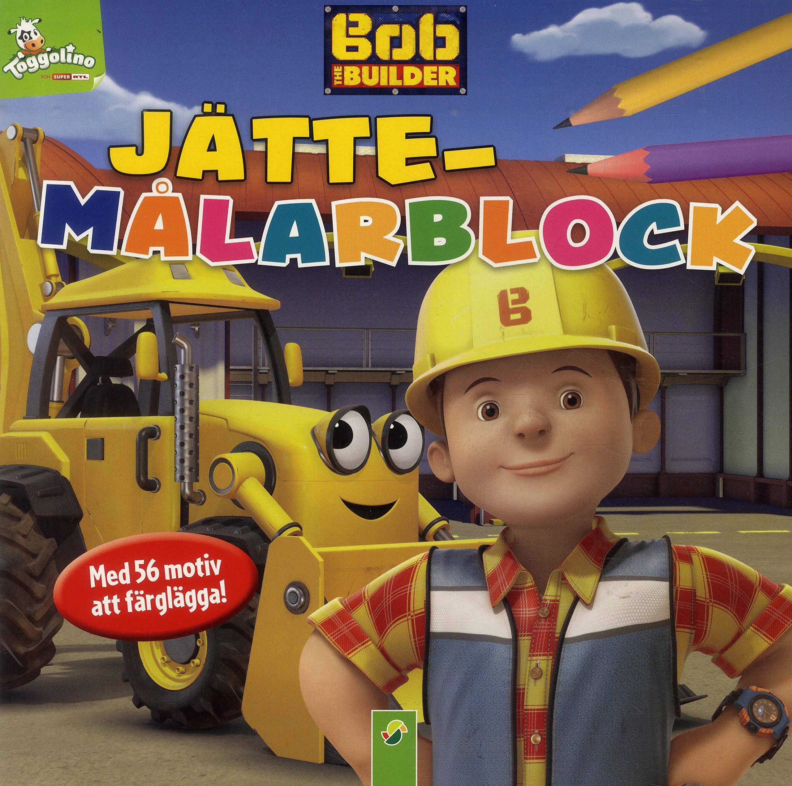 Byggar Bob - jättemålarblock med 56 motiv att färglägga! Books