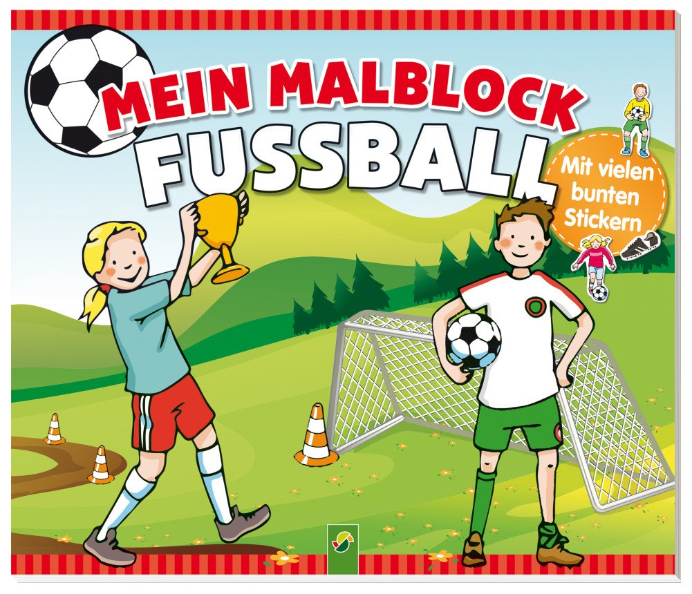 Mein Malblock Fußball: Mit vielen bunten Stickern Non-fiction