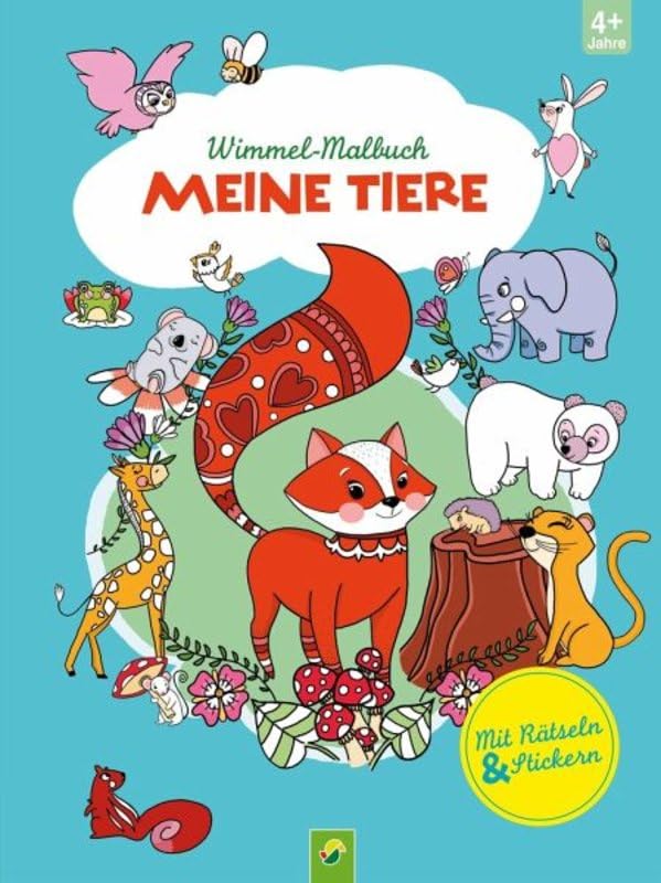 Wimmel-Malbuch Meine Tiere: Mit Rätseln & Stickern Tiptoi & Games
