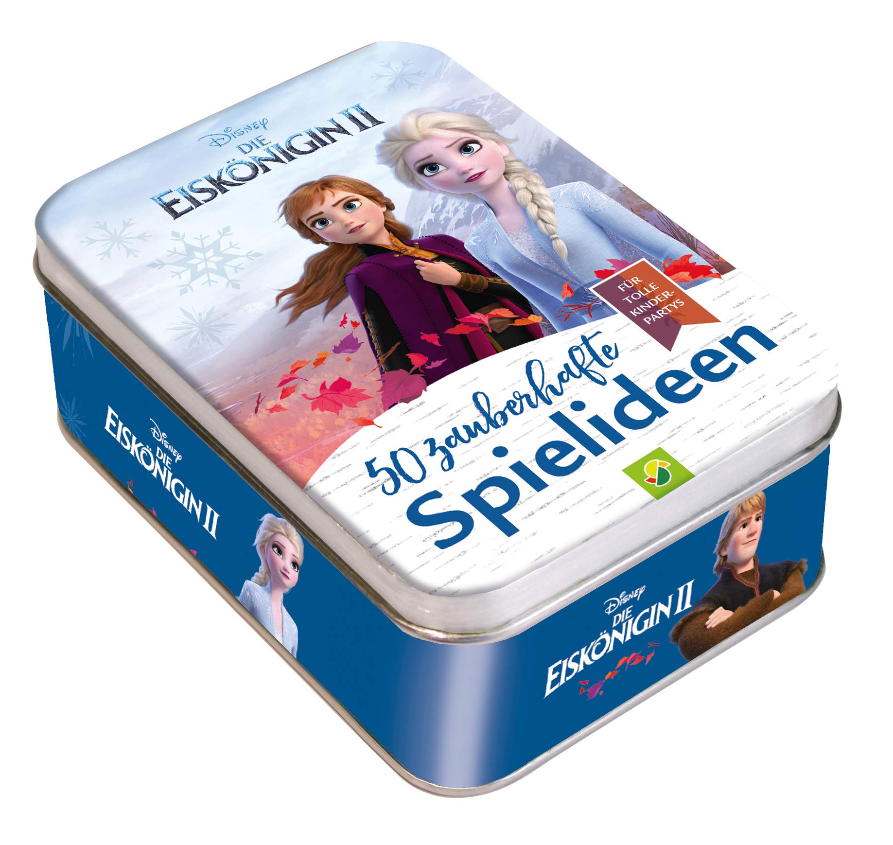 Die Eiskönigin 2 - 50 zauberhafte Spielideen für tolle Kinderpartys: Metall-Box mit 50 Karten Hobbies & Crafts