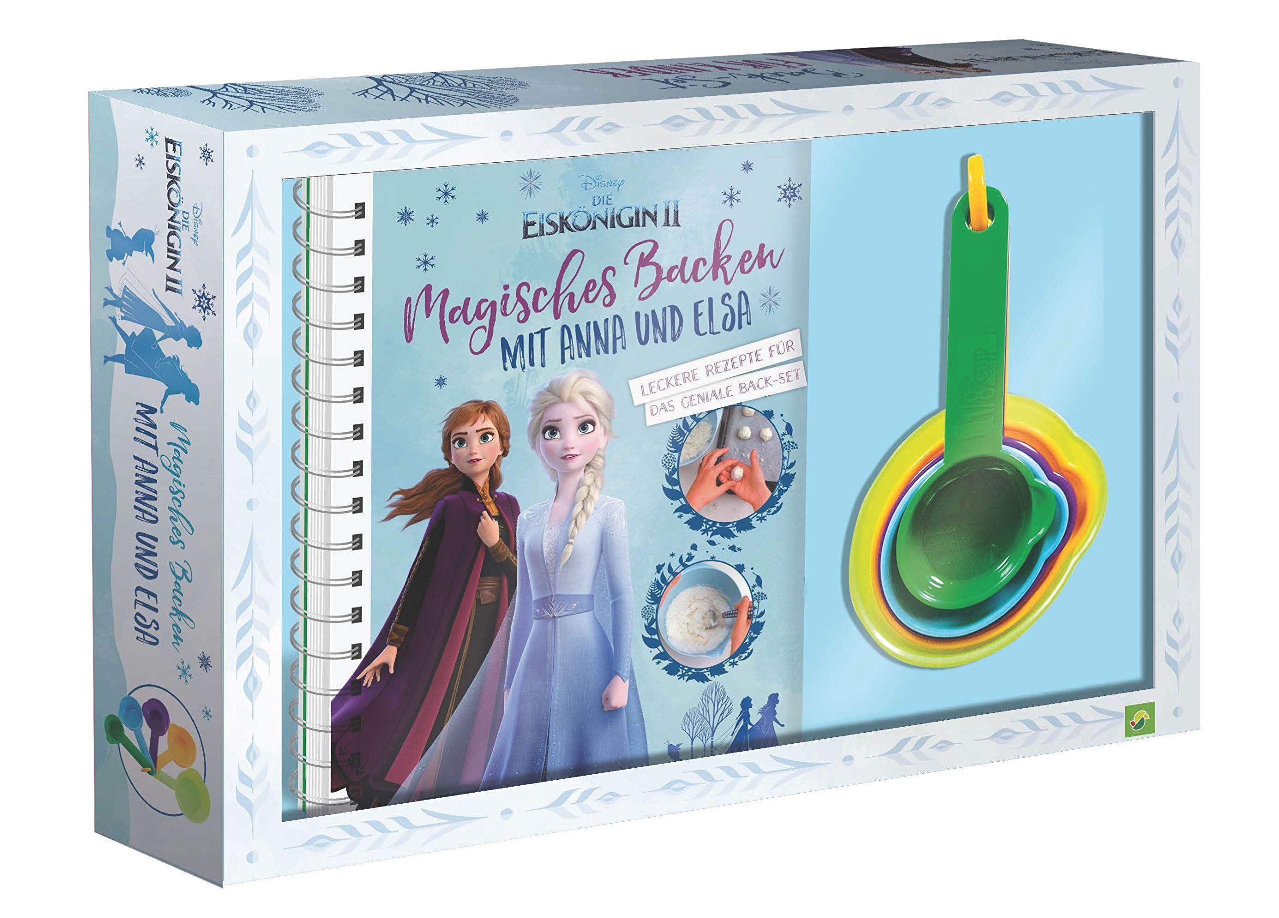 Die Eiskönigin 2: Magisches Backen mit Anna und Elsa: Back-Set für Kinder mit Rezeptbuch und 5 Messbechern Leisure, Home & Garden