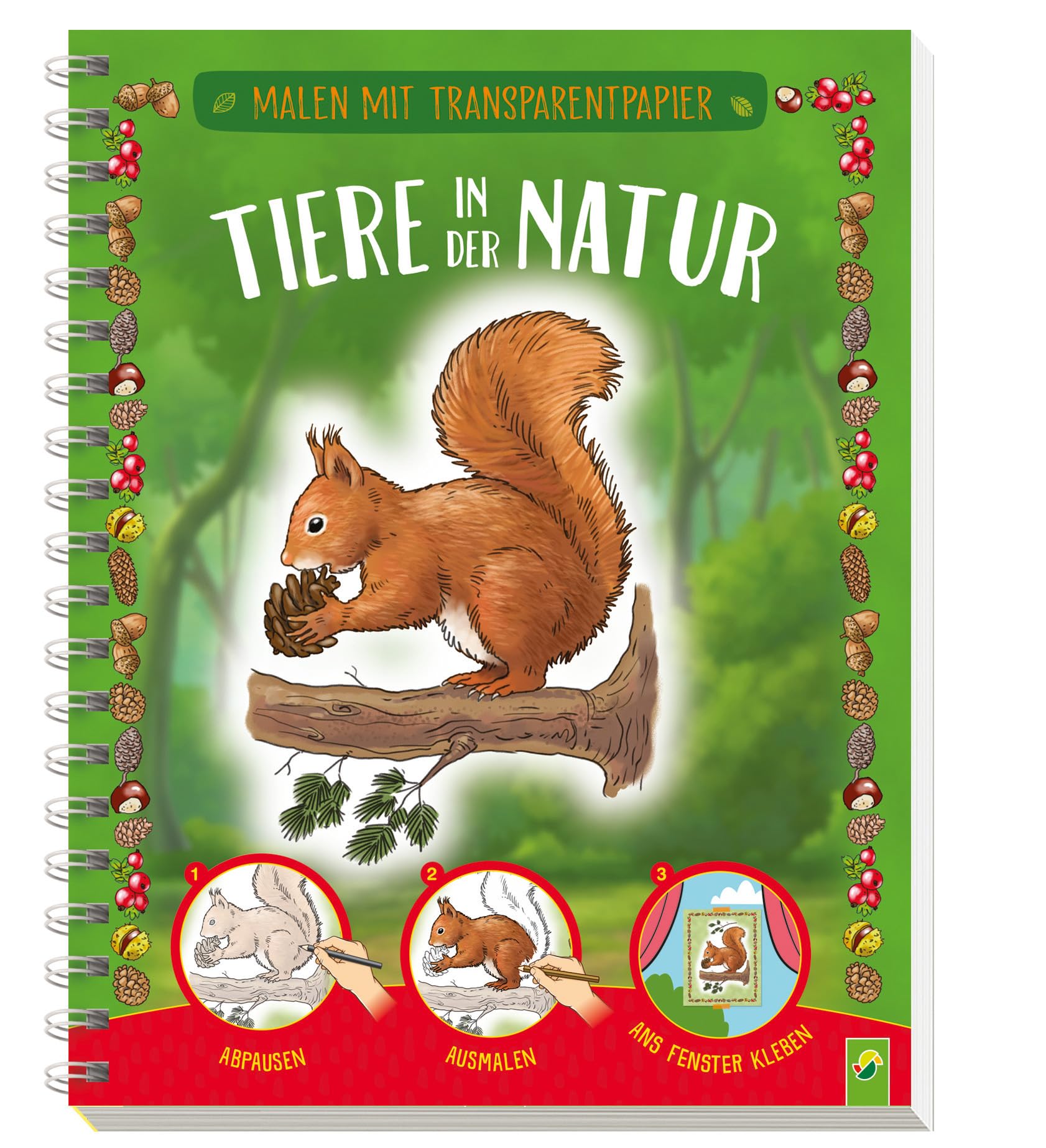 Malen mit Transparentpapier: Tiere in der Natur: 24 Motive zum Abpausen, Ausmalen, ans Fenster kleben Tiptoi & Games