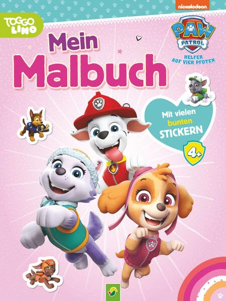 Paw Patrol • Mein Malbuch: Mit vielen bunten Stickern | Ab 4 jahren Tiptoi & Games