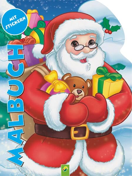 Malbuch Weihnachtsmann: Mit Stickern Non-fiction