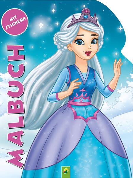 Malbuch Schneekönigin: Mit Stickern Non-fiction