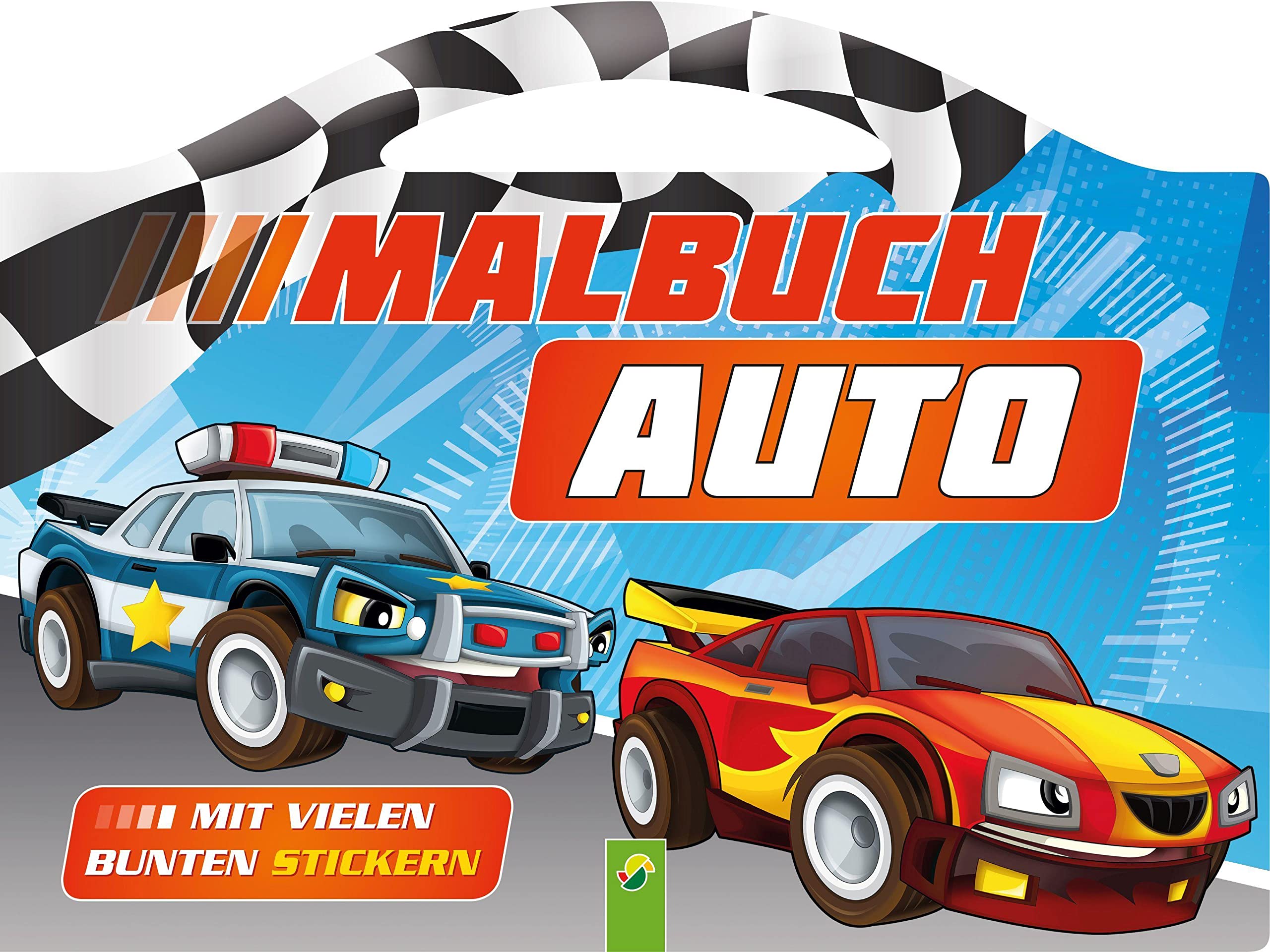 Malbuch Auto mit vielen bunten Stickern: 96 tolle Motive zum Ausmalen für kleine Autofans ab 4 Jahren Leisure & Fun