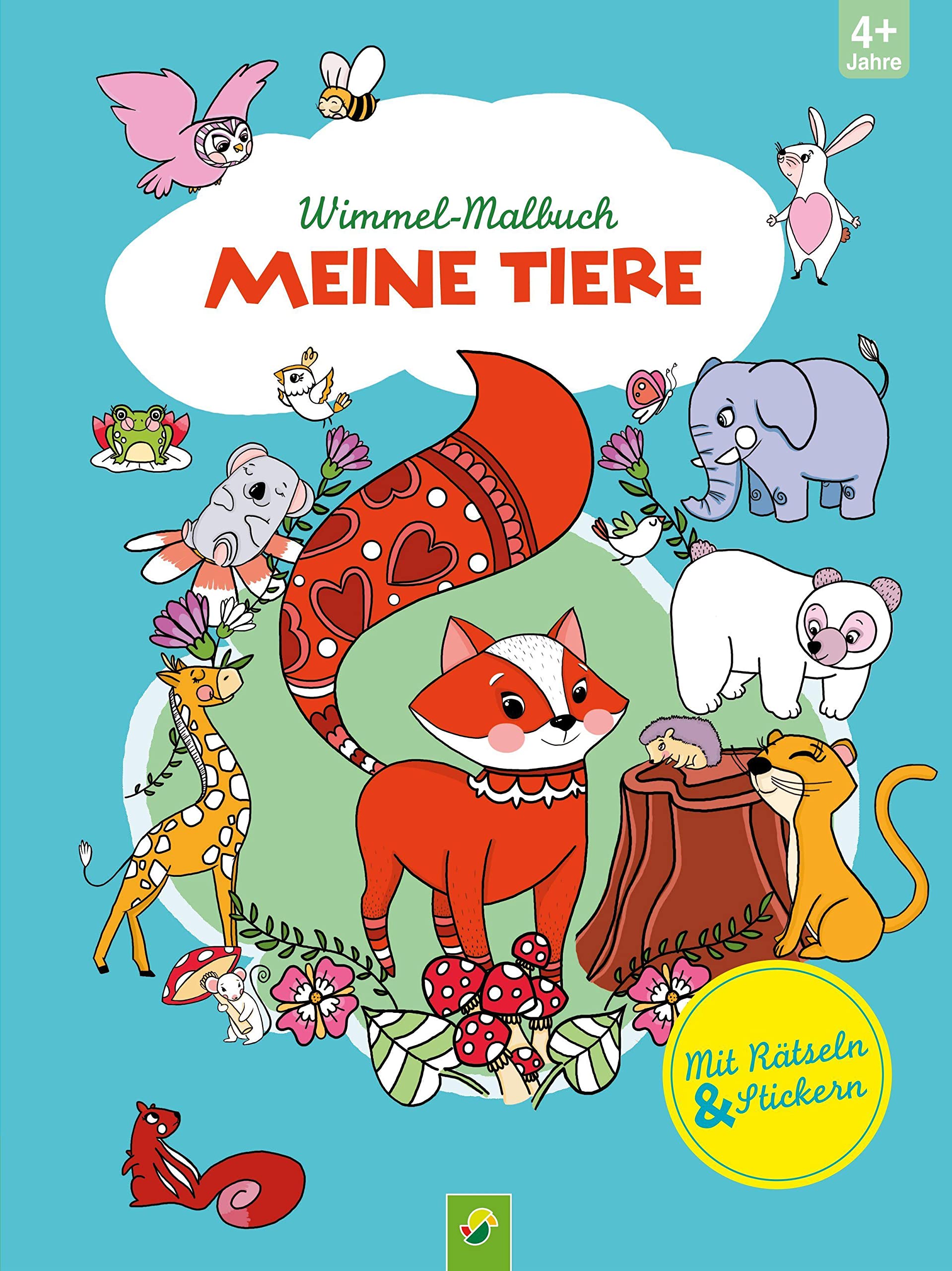 Wimmel-Malbuch Meine Tiere mit Rätseln & Stickern: Für Kinder ab 4 Jahren Tiptoi & Games