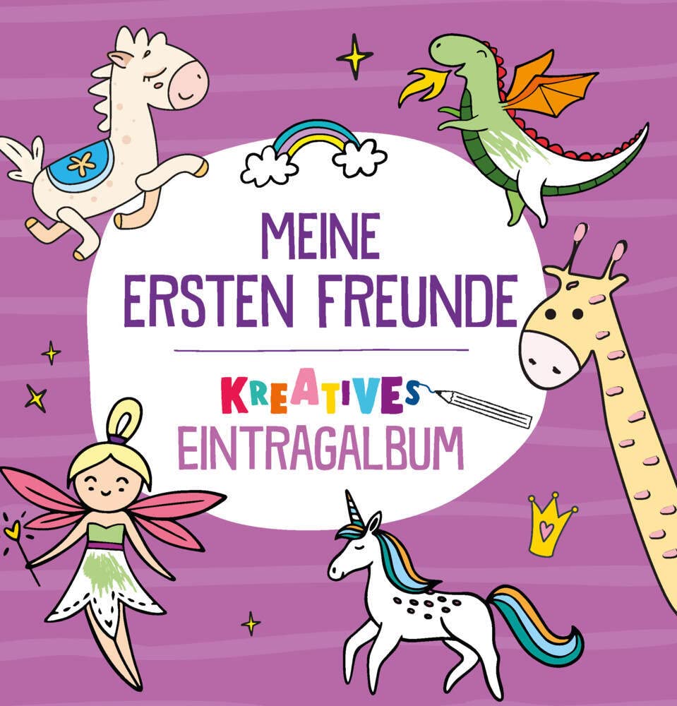 Meine ersten Freunde - Kreatives Eintragalbum (lila): Mein Kreativ-Freundebuch für die Kindergartenzeit und Kita Essays & Short Stories