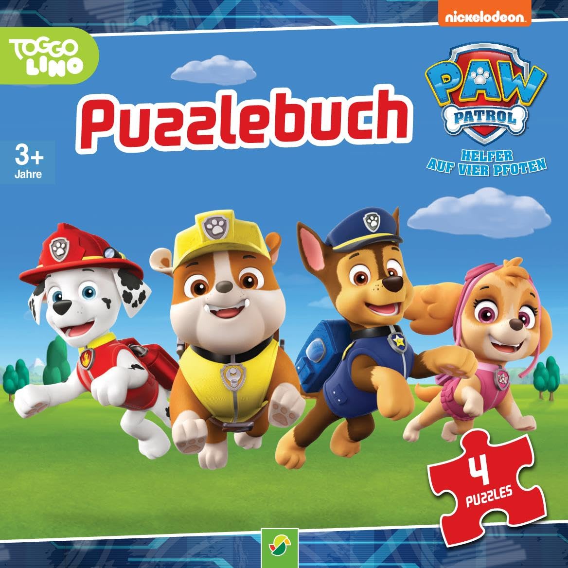 Puzzlebuch Paw Patrol - Helfer auf vier Pfoten: Mit 4 Puzzles mit je 12 Teilen für Kinder ab 3 Jahren Tiptoi & Games