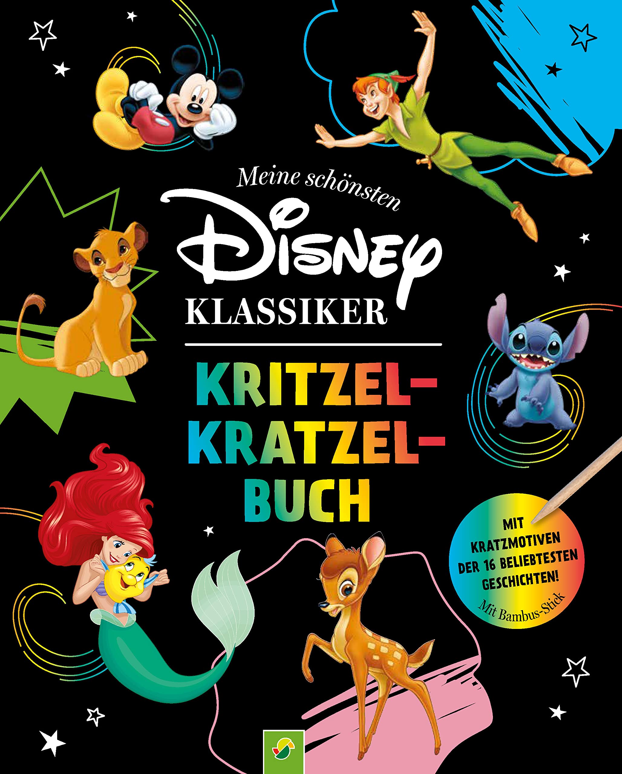 Meine schönsten Disney Klassiker Kritzel-Kratzel-Buch: 17 Kratzmotive I Mit Bambus Stick I Ab 5 Jahren Fairy Tales & Legends