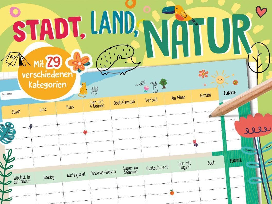 Stadt, Land, Natur - Spieleblock Leisure & Fun