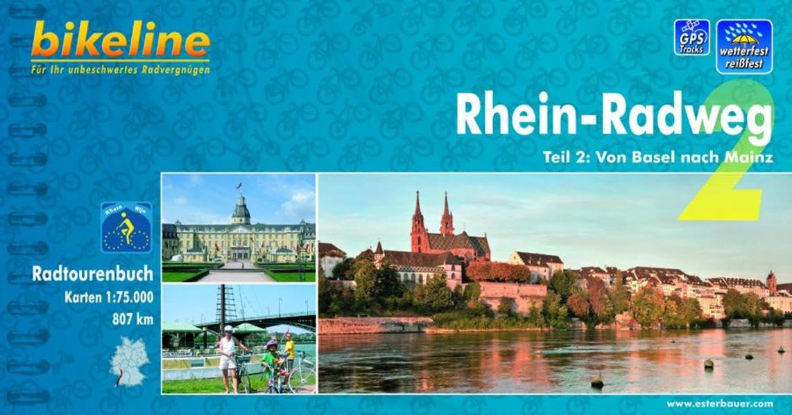 bikeline Radtourenbuch, Rhein-Radweg Teil 2: Von Basel nach Mainz, wetterfest/reißfest Leisure, Home & Garden