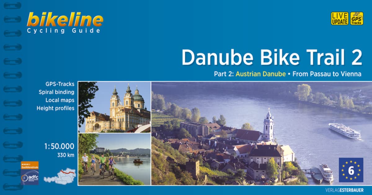 Cycline Guide Danube Bike Trail 2: Austrian Danube. From Passau to Vienna. 1:50.000, 320 km, GPS-Tracks Download Leisure, Home & Garden