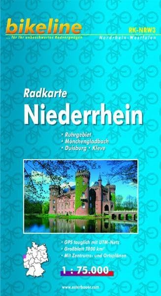 Niederrhein (RK-NRW3): Ruhrgebiet, Mönchengladbach, Duisburg, Kleve 1:75000: Ruhrgebiet, Mönchengladbach, Duisburg, Kleve. GPS-tauglich m. UTM-Netz. Mit Zentrums- u. Ortsplänen (Bikeline Radkarte) Leisure, Home & Garden