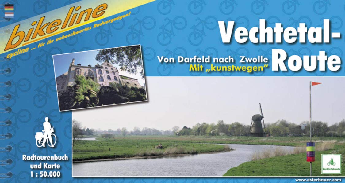 Bikeline Vechtetal-Route. Von Darfeld nach Zwolle. Mit kunstwegen. 1 : 50 000. Leisure, Home & Garden