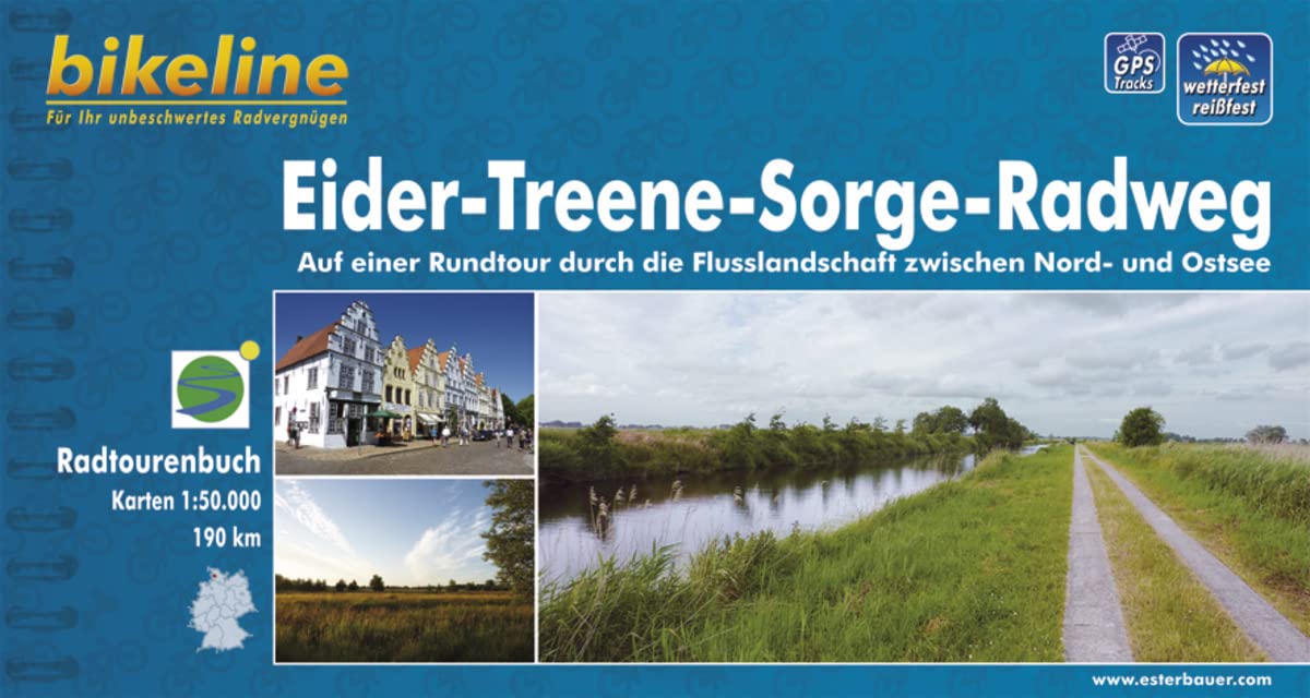 Bikeline Eider-Treene-Sorge-Radweg 1 : 50 000. GPS-Track Download. wetterfest und reißfest Leisure, Home & Garden