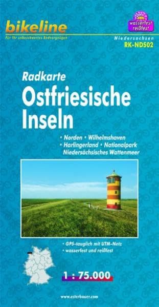 Bikeline Radkarte Deutschland Ostfriesische Inseln 1 : 75 000 Leisure, Home & Garden