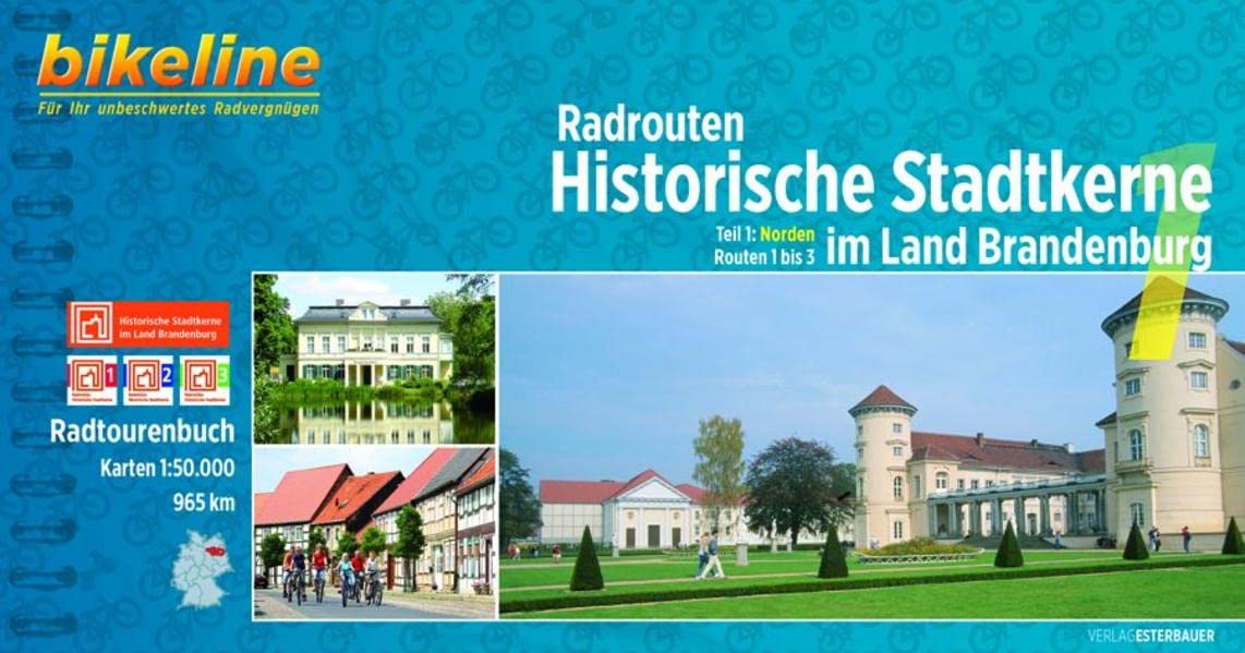 Bikeline Radrouten Historische Stadtkerne im Land Brandenburg. Teil 1: Norden Routen 1 bis 3 1:50.000, 965 km Leisure, Home & Garden