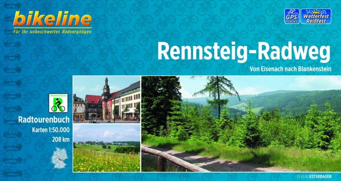Rennsteig-Radweg: Von Eisenach nach Blankenstein 1:50.000, 208 km (Bikeline Radtourenbücher) Leisure, Home & Garden