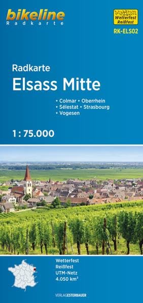 Elsass Mitte. Strasbourg - Colmar - Oberrhein - Vogesen (ELS02), Maßstab 1:75.000, GPS-tauglich mit UTM-Netz, wasserfest/reißfest Leisure, Home & Garden