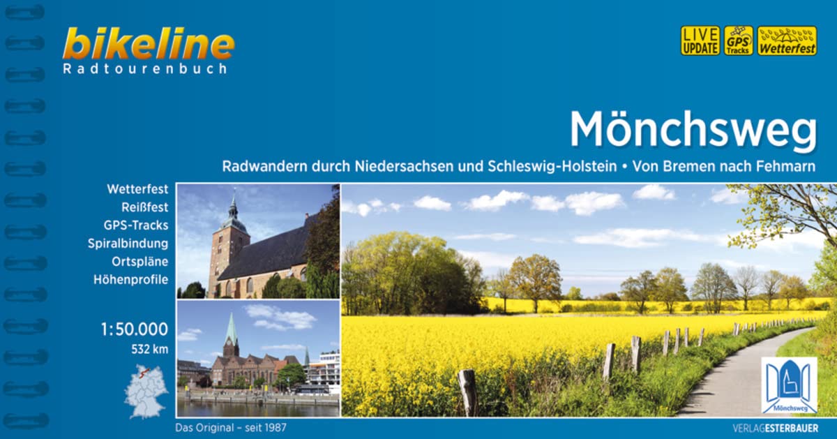 Bikeline Radtourenbuch Mönchsweg Leisure, Home & Garden