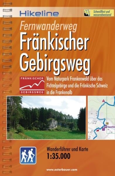 Hikeline Fernwanderweg Fränkischer Gebirgsweg ca.425 km: Vom Naturpark Frankenwald über das Fichtelgebirge und die Fränkische Schweiz in die Frankenalb, 1:35.000, wetterfest Leisure, Home & Garden