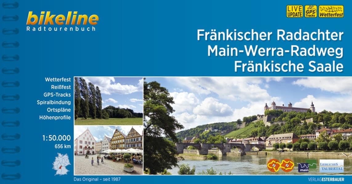 Fränkischer Radachter • Main-Werra-Radweg • Fränkische Saale: 656 km (Bikeline Radtourenbücher) Leisure, Home & Garden