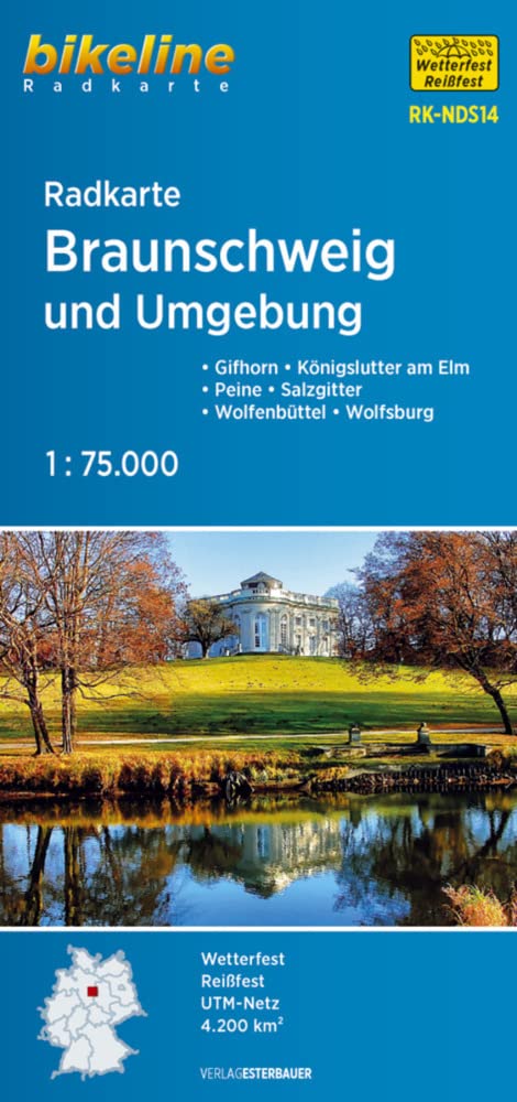 Radkarte Braunschweig und Umgebung 1 : 75.000: Gifhorn - Königslutter am Elm - Peine - Salzgitter - Wolfenbüttel - Wolfsburg Leisure, Home & Garden