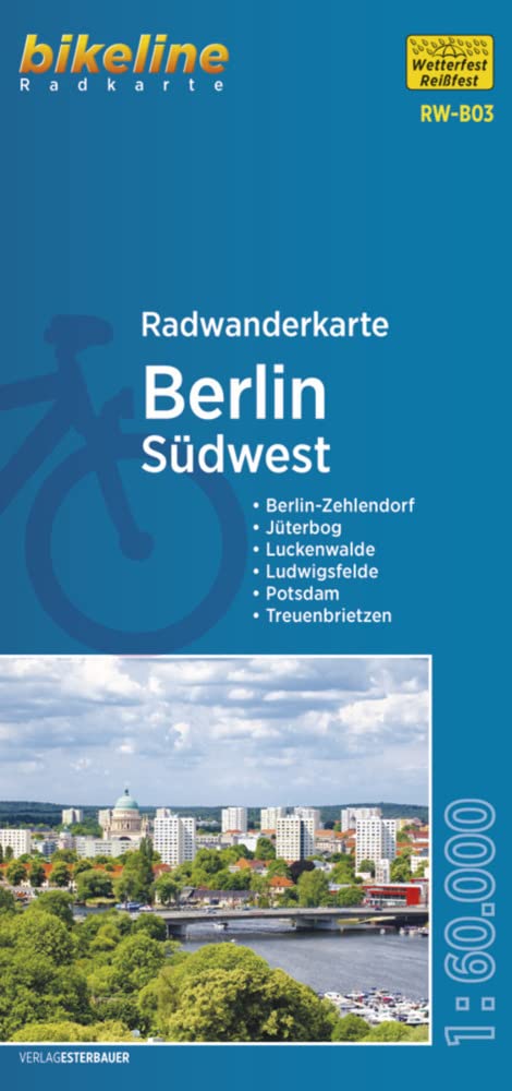 Radwanderkarte Berlin Südwest (RW-B03): Berlin-Zehlendorf – Jüterbog – Luckenwalde – Ludwigsfelde – Potsdam – Treuenbrietzen, 1:60.000, ... mit UTM-Netz (bikeline Radwanderkarte) Leisure, Home & Garden