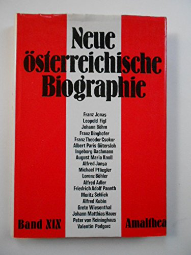 Neue Österreichische Biographie ab 1815, Große Österreicher Band XIX Books